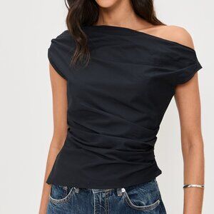 STAUD Black Off-Shoulder Blouse